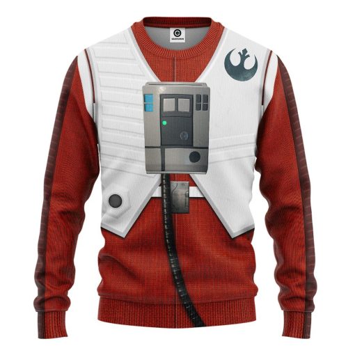 Gearhuman 3D Star Wars Poe Dameron Tshirt Hoodie Apparel CK26115 3D Apparel Long Sleeve S