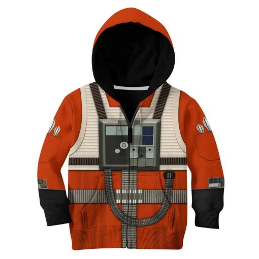 Gearhumans 3D S.W Rebel Pilot Tshirt Hoodie Apparel Kids - Image 4
