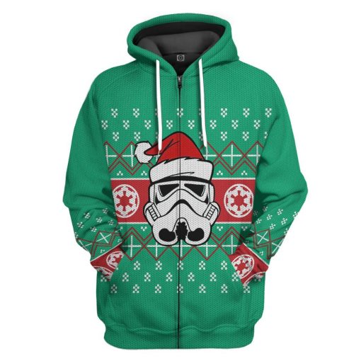 Gearhuman 3D Star Wars Storm Trooper Custom Tshirt Hoodie Apparel CW26115 3D Apparel Zip Hoodie S