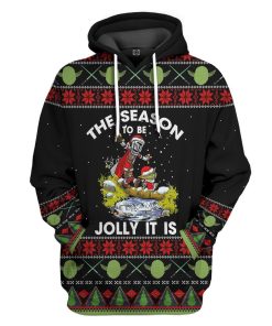 Gearhuman 3D Star Wars Yoda And Mandalorian Christmas Ugly Sweater Tshirt Hoodie Apparel GK031211 3D Apparel Hoodie S 