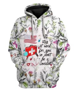 Gearhuman 3D Stay At Work Custom Fleece Hoodie Apparel GW16041 3D Custom Fleece Hoodies Hoodie S 