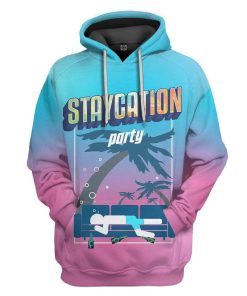 Gearhuman 3D Staycation Custom Fleece Hoodie Apparel GW09044 3D Custom Fleece Hoodies Hoodie S 
