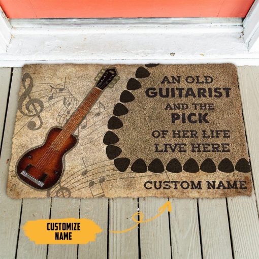 GearHuman 3D Steel Guitars Guitars An Old Guitarist Custom Doormat GR210145 Doormat