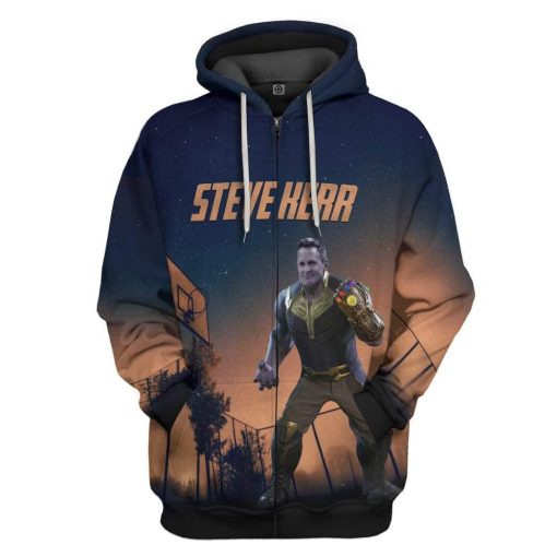 Gearhuman 3D Steve Ker Custom Hoodie Apparel GL18057 3D Custom Fleece Hoodies Zip Hoodie S