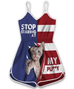 Gearhuman 3D Stop Staring At My Pussy Sphynx Cat Custom Rompers GV20099 Rompers Rompers S 