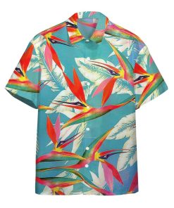 Gearhuman 3D Strelitzia Flower Hawaii Shirt ZC0306212 Hawai Shirt Short Sleeve Shirt S 