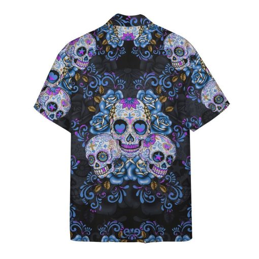 Gearhuman 3D Sugar Skull Hawaii Shirt ZZ2406211 Short Sleeve Shirt