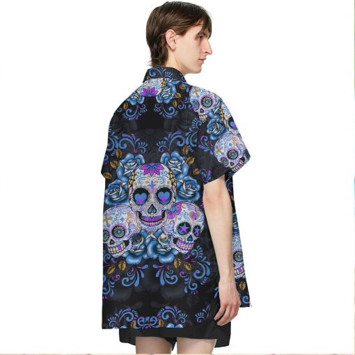 Gearhuman 3D Sugar Skull Hawaii Shirt ZZ2406211 Short Sleeve Shirt
