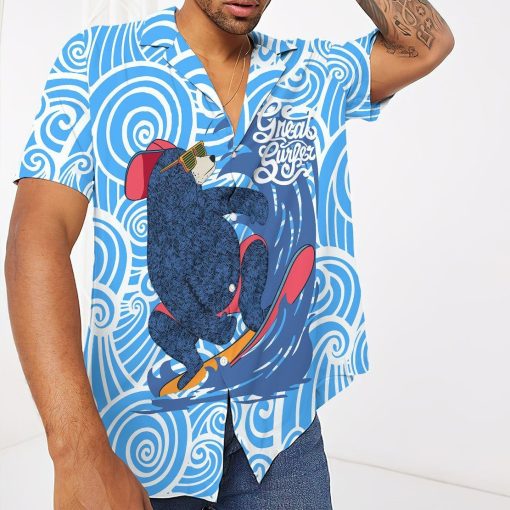 Gearhuman 3D Surfing Bear Hawaii Shirt ZK2705215 Hawai Shirt