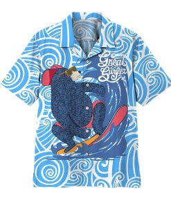 Gearhuman 3D Surfing Bear Hawaii Shirt ZK2705215 Hawai Shirt Short Sleeve Shirt S 