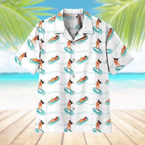Gearhuman 3D Surfing Girl Hawaii Shirt ZK3105216 Hawai Shirt