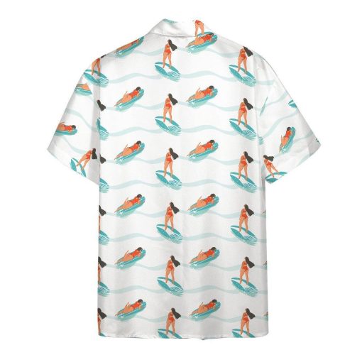 Gearhuman 3D Surfing Girl Hawaii Shirt ZK3105216 Hawai Shirt