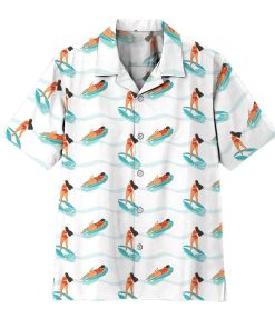 Gearhuman 3D Surfing Girl Hawaii Shirt ZK3105216 Hawai Shirt Short Sleeve Shirt S