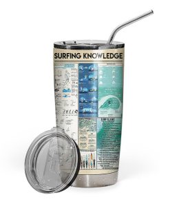 Gearhuman 3D Surfing Knowledge Custom Design Vacuum Insulated Tumbler GB12114 Tumbler 