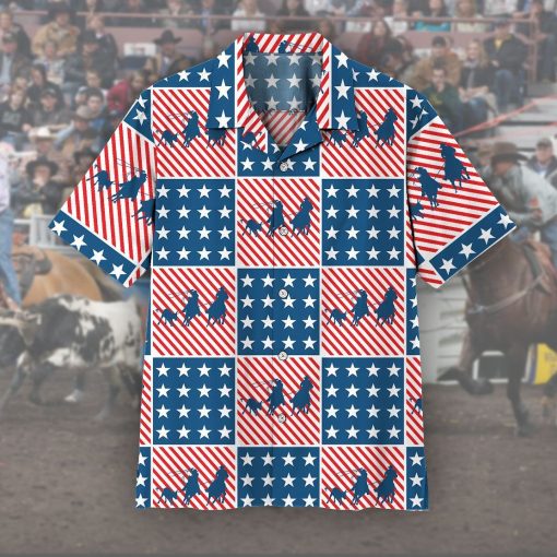 Gearhuman 3D Team Roping Hawaii Shirt ZK2506211 Short Sleeve Shirt
