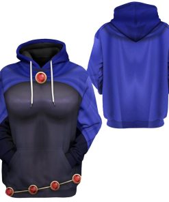 Gearhuman 3D Teen Titan Raven Cosplay Custom Tshirt Hoodie Apparel GK05012 3D Apparel 