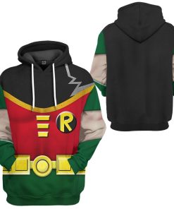 Gearhuman 3D Teen Titan Robin Cosplay Custom Tshirt Hoodie Apparel GK05011 3D Apparel
