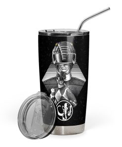 Gearhuman 3D The Black Power Ranger Custom Design Vacuum Insulated Tumbler GL25087 Tumbler 20oz 
