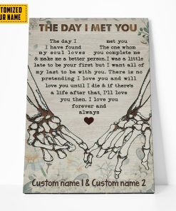 Gearhuman 3D The Day I Met You Custom Name Canvas GW04012 Canvas 1 Piece Non Frame M