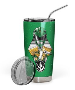 Gearhuman 3D The Green Power Ranger Custom Design Vacuum Insulated Tumbler GL25089 Glitter Tumbler 20oz/Glitter 