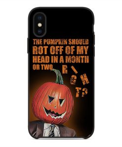 Gearhuman 3D The Office Dwight Pumpkin Head Custom Glass Phone Case GW07092 Glass Phone Case Iphone X 