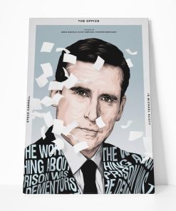 Gearhuman 3D The Office Michael Scott Custom Canvas GW21084 Canvas Cotton 1 Piece - Portrait Medium 