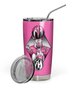 Gearhuman 3D The Pink Power Ranger Custom Design Vacuum Insulated Tumbler GL25084 Tumbler 20oz 