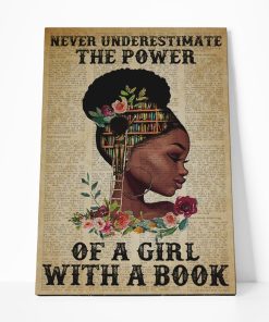 Gearhuman 3D The Power Of A Girl With A Book Canvas GB05037 Canvas 1 Piece Non Frame M