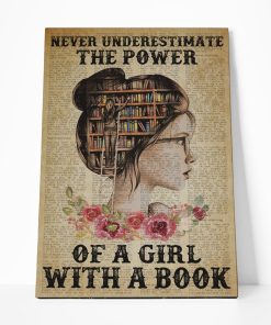 Gearhuman 3D The Power Of A Girl With A Book Canvas GB05039 Canvas 1 Piece Non Frame M