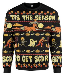 Gearhuman 3D The Season To Get Scary Custom Sweatshirt Apparel GW03095 Sweatshirt Sweatshirt S 