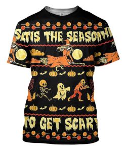 Gearhuman 3D The Season To Get Scary Custom Tshirt Apparel GW03095 3D T-shirt T-Shirt S 