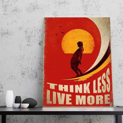 Gearhuman 3D Think Less Live More Canvas ZK2805214 Canvas