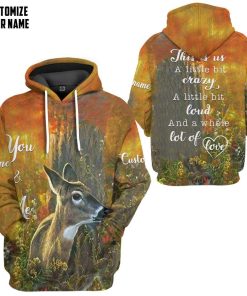 Gearhuman 3D This Is Us Deer Tshirt Hoodie Apparel GB11014 3D Apparel Hoodie S 