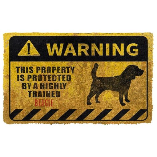 Gearhuman 3D This Property Is Protected By A Highly Trained Beagle Doormat ZK03062110 Doormat Doormat S(15,8inchx23,6inch)