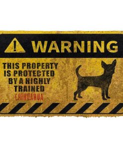Gearhuman 3D This Property Is Protected By A Highly Trained Chihuahua Doormat ZK0306219 Doormat Doormat S(15,8inchx23,6inch) 