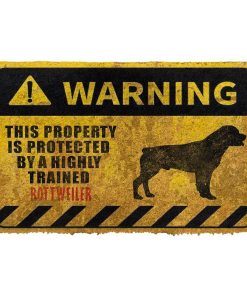 Gearhuman 3D This Property Is Protected By A Highly Trained Rottweiler Doormat ZK0306217 Doormat Doormat S(15,8inchx23,6inch) 