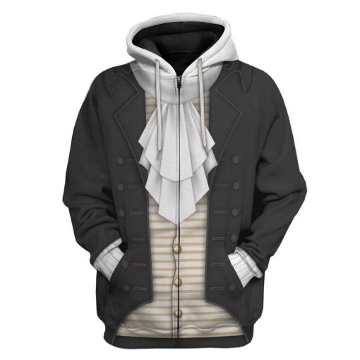 Gearhuman 3D Thomas Jefferson Custom Hoodie Apparel GV270712 3D Custom Fleece Hoodies Zip Hoodie S