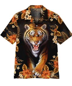 Gearhuman 3D Tiger Hawaii Shirt ZK1106211 Hawai Shirt Short Sleeve Shirt S 