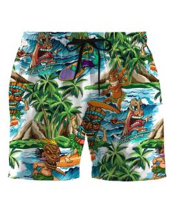 Gearhuman 3D Tiki Tiki Surfing Beach Shorts ZZ2506252 Men Shorts Beach Shorts S 