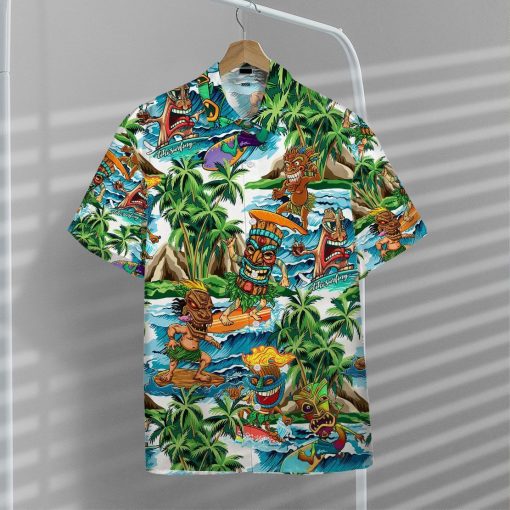 Gearhuman 3D Tiki Tiki Surfing Hawaii Shirt ZZ2506211 Short Sleeve Shirt