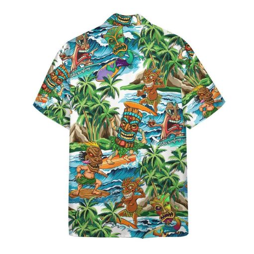 Gearhuman 3D Tiki Tiki Surfing Hawaii Shirt ZZ2506211 Short Sleeve Shirt