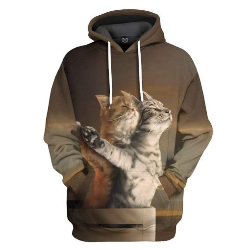 Gearhuman 3D Titanic Cat Custom Hoodie Apparel GN170816 3D Custom Fleece Hoodies Hoodie S