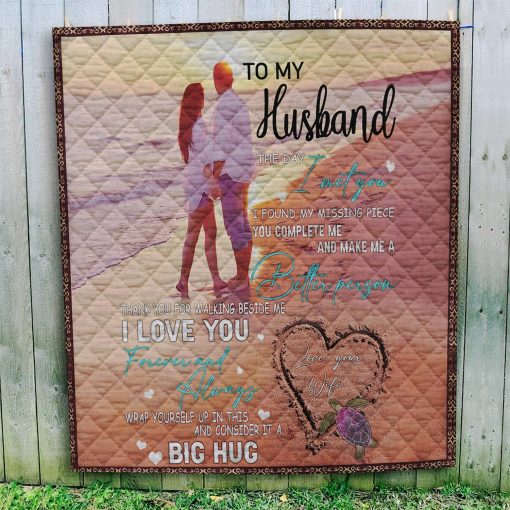 Gearhuman 3D To My Husband Quilt GK13019 Quilt
