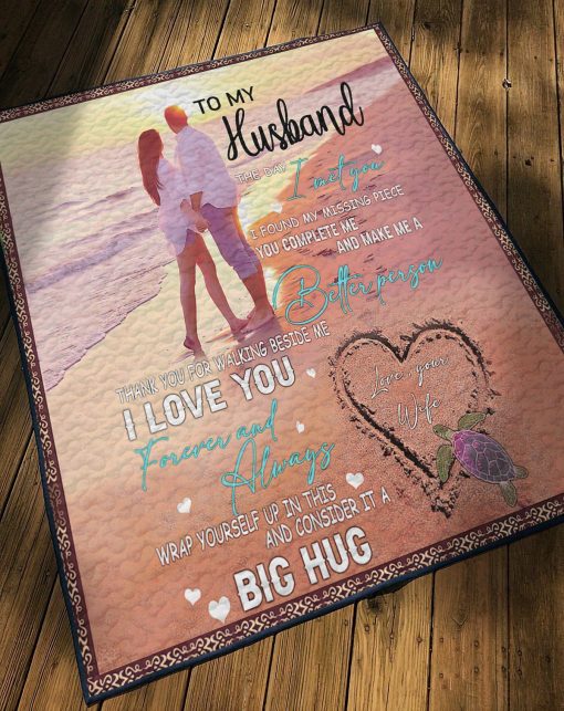 Gearhuman 3D To My Husband Quilt GK13019 Quilt