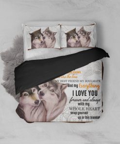 Gearhuman 3D To My Husband Wolf Custom Bedding Set GB14015 Bedding Set Twin 3PCS 