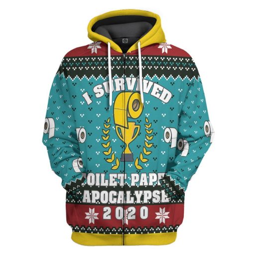 Gearhuman 3D Toilet Paper Apocalypse Custom Tshirt Hoodie Apparel CW271016 3D Apparel Zip Hoodie S