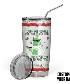 Gearhuman 3D Touch My Coffee Custom Name Design Vacuum Insulated Tumbler GV06101 Tumbler Short 20oz 