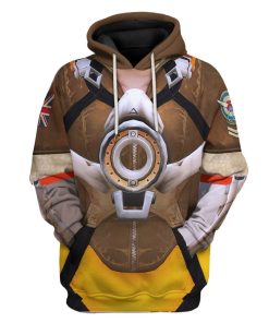 Gearhuman 3D Tracer Overwatch Custom Tshirt Hoodie Appreal GK151214 3D Apparel Hoodie S 