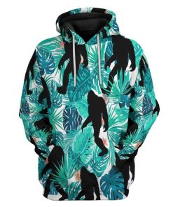 Gearhuman 3D Tropical Bigfoot Custom Hoodie Apparel GV180812 3D Custom Fleece Hoodies Hoodie S 