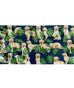 Gearhuman 3D Tropical Golden Retrievers Beach Towel ZK1905215 Towel Towel 60''x30''